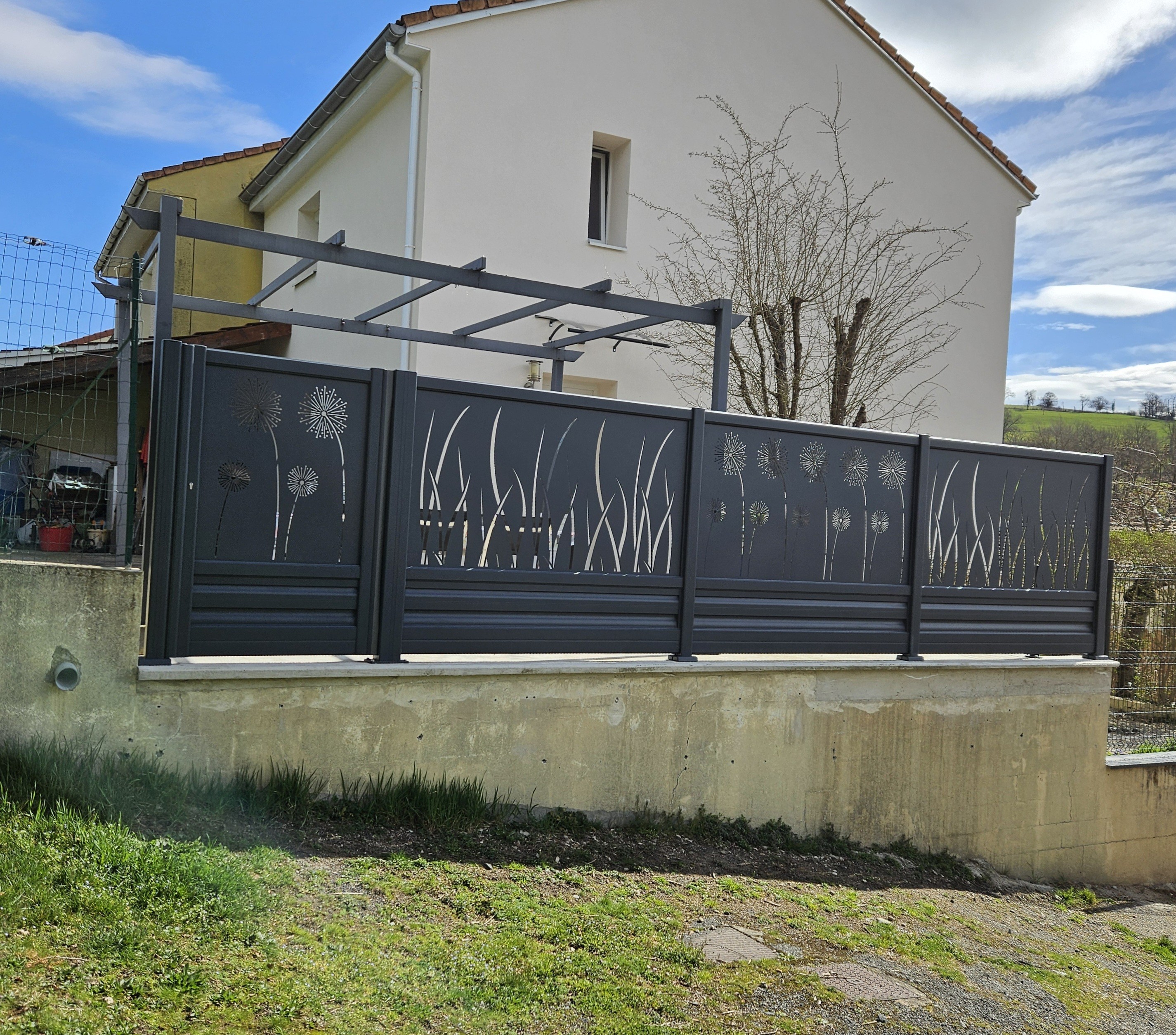 Brise vue aluminium 7016 saint galmier