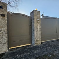 Portillon portail aluminium plein cintre veauche loire